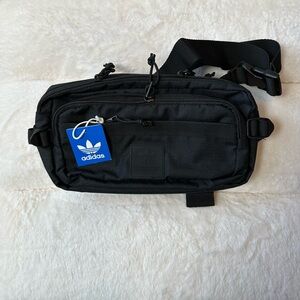 Adidas Originals Black Crossbody Bag | Trefoil Logo | Adjustable Strap | NWT